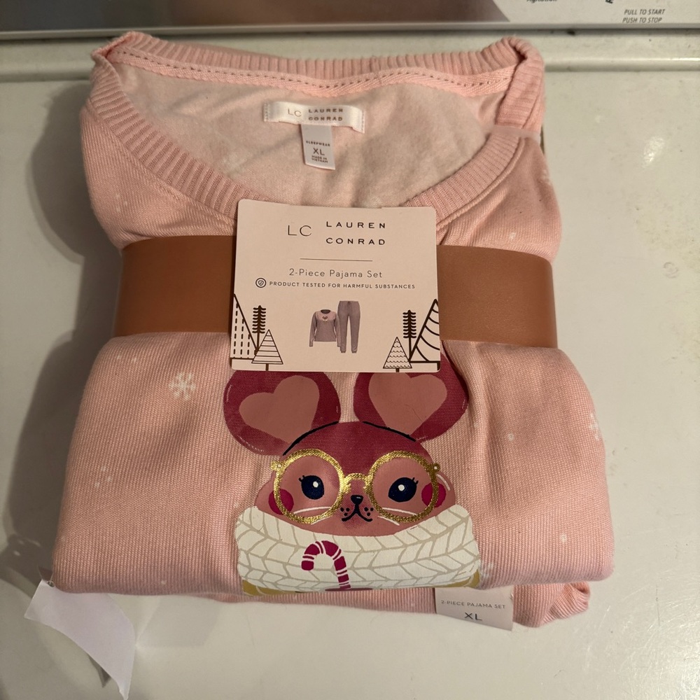LC Lauren Conrad Adorable Pink Pajama Set Size XL Brand New with Tags